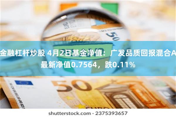 金融杠杆炒股 4月2日基金净值：广发品质回报混合A最新净值0.7564，跌0.11%