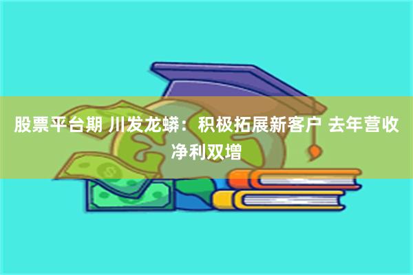 股票平台期 川发龙蟒：积极拓展新客户 去年营收净利双增